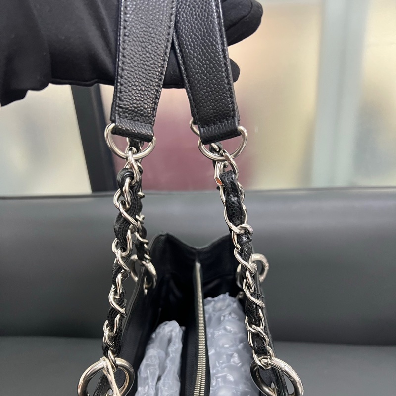Chanel Gst tote 經典黑銀托特-12