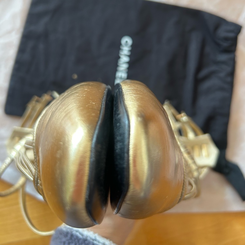 經典金色channel 平底鞋-9