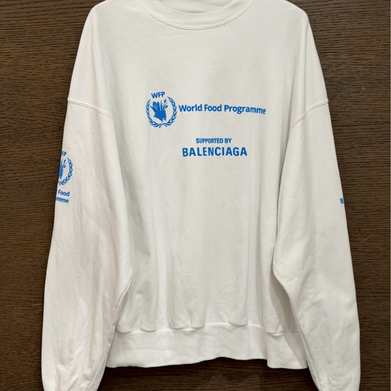 巴黎世家WFP白色長袖衛衣-0