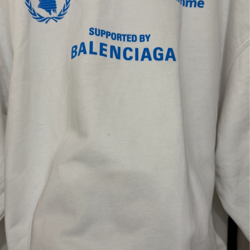 巴黎世家WFP白色長袖衛衣-1