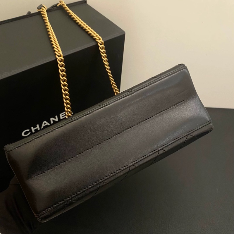 香奈兒Chanel 黑金小羊皮雙子星鏈條包，double sides雙面單肩包-2