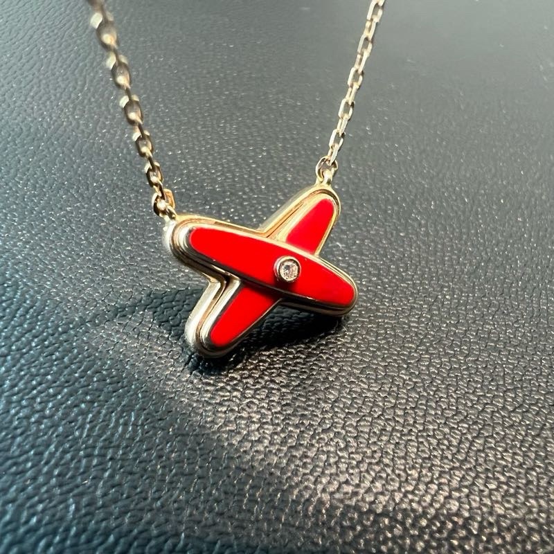 Chaumet尚美liens，紅玉髓鑲鑽項鍊-4