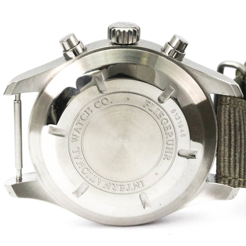 IWC飛行員系列計時碼錶精鋼自動男士腕錶 IW377701 拋光-5