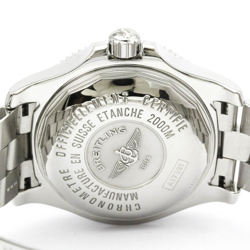 百年靈超級海洋44鋼製自動男士腕錶A17391拋光款-5