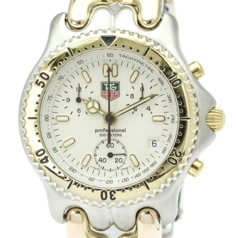 TAG Heuer Sel 計時碼錶鍍金鋼男錶 CG1120 拋光-0