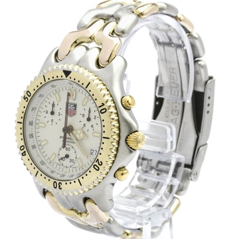 TAG Heuer Sel 計時碼錶鍍金鋼男錶 CG1120 拋光-1