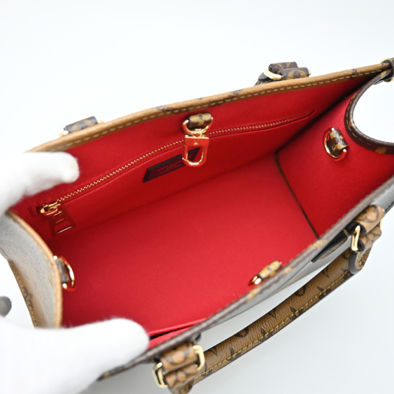 路易威登 On the Go PM 女士手提包 M46373 Monogram Reverse 棕色-5