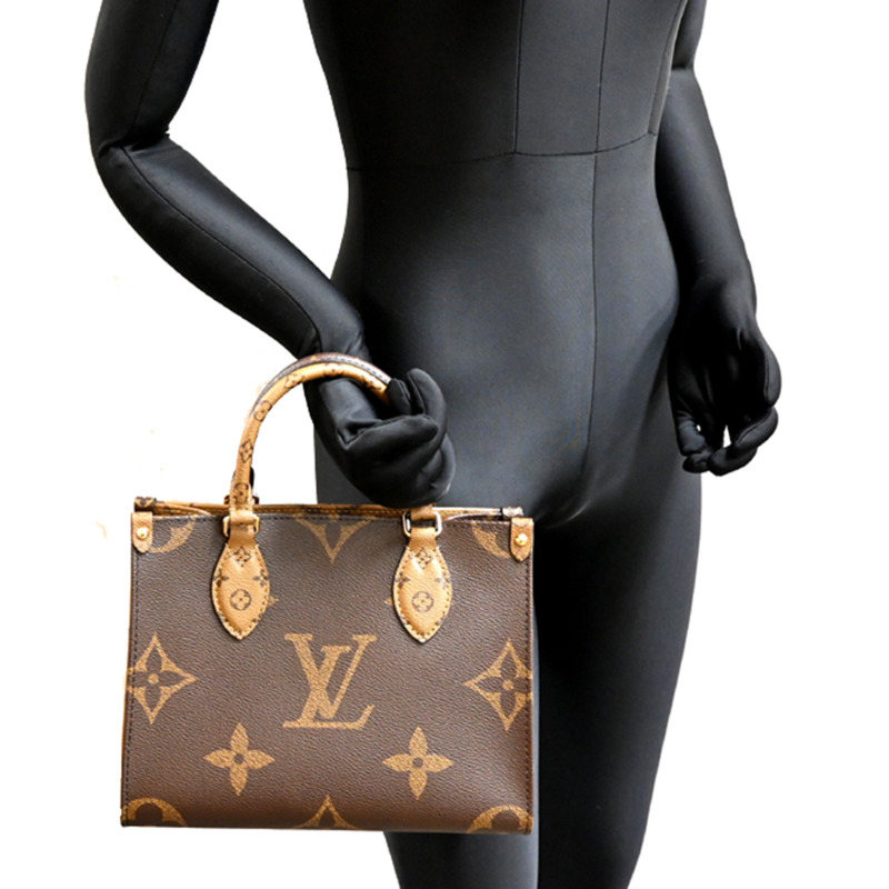 路易威登 On the Go PM 女士手提包 M46373 Monogram Reverse 棕色-8