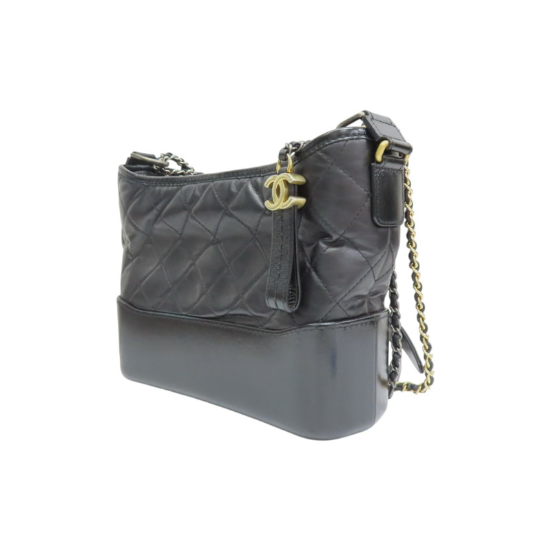 黑色牛皮 Gabriel Hobo Medium 鍊帶 肩背包 AS1521【CHANEL 香奈兒】 AS1521-2