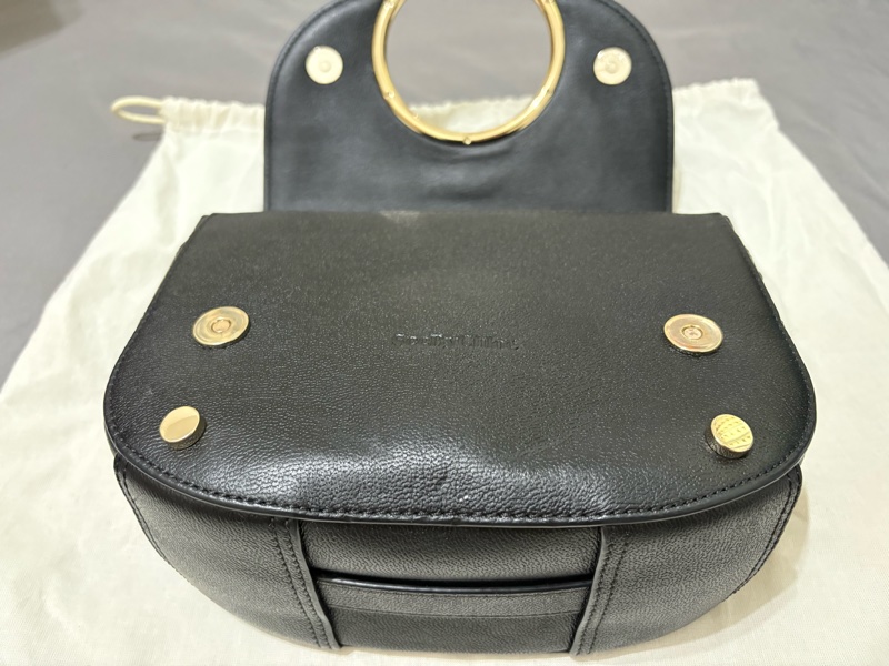 SEE BY CHLOE MARA 粒面牛皮 翻蓋斜背包-3