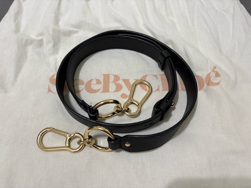 SEE BY CHLOE MARA 粒面牛皮 翻蓋斜背包-4