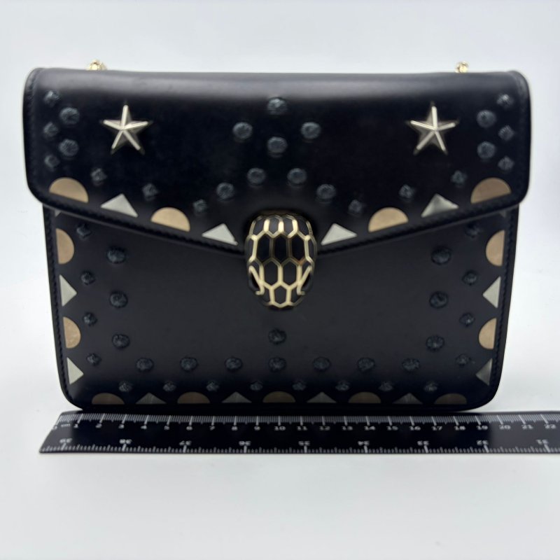 BVLGARI Serpenti Forever 星星鉚釘蛇頭包-0