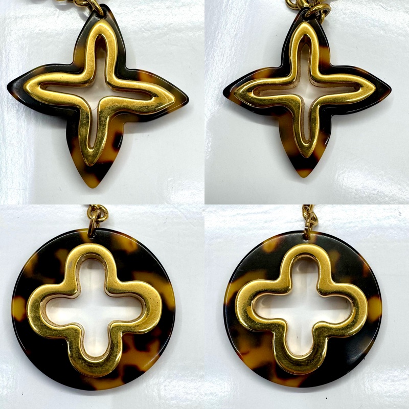 路易威登 LOUIS VUITTON 玳瑁紋吊飾鑰匙圈／包包吊飾（刻印 OB0171）-3