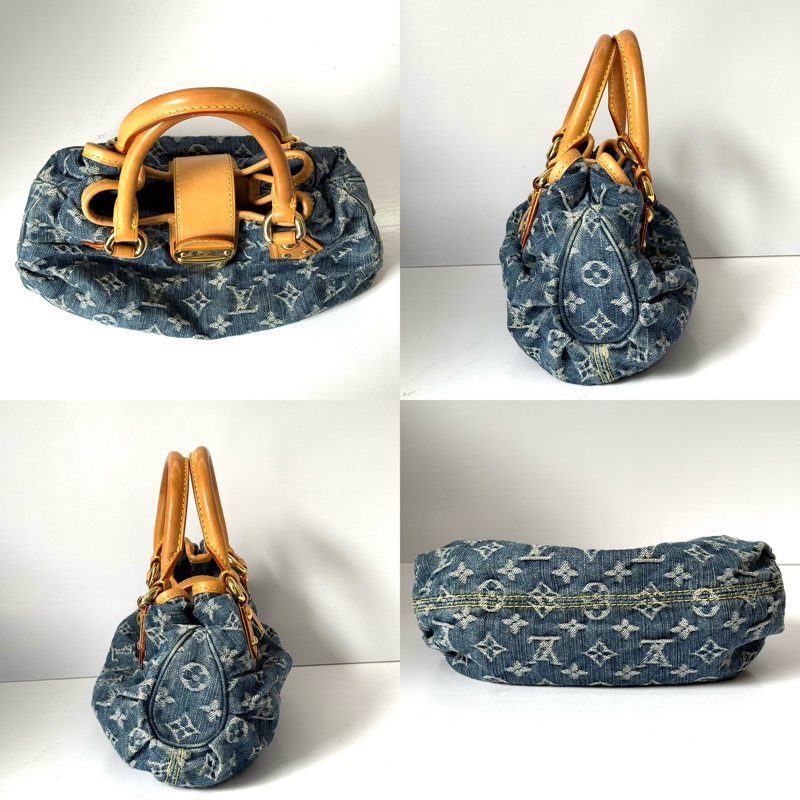 LOUIS VUITTON  路易威登 丹寧牛仔手提包元寶包 DENIM PLEATY M95020-2
