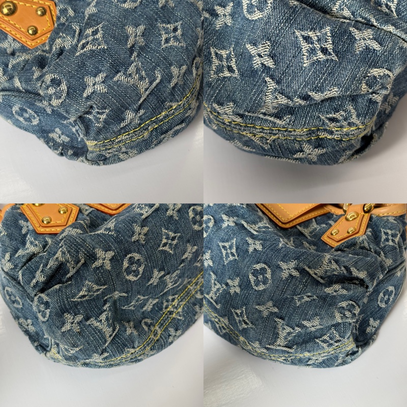 LOUIS VUITTON  路易威登 丹寧牛仔手提包元寶包 DENIM PLEATY M95020-3