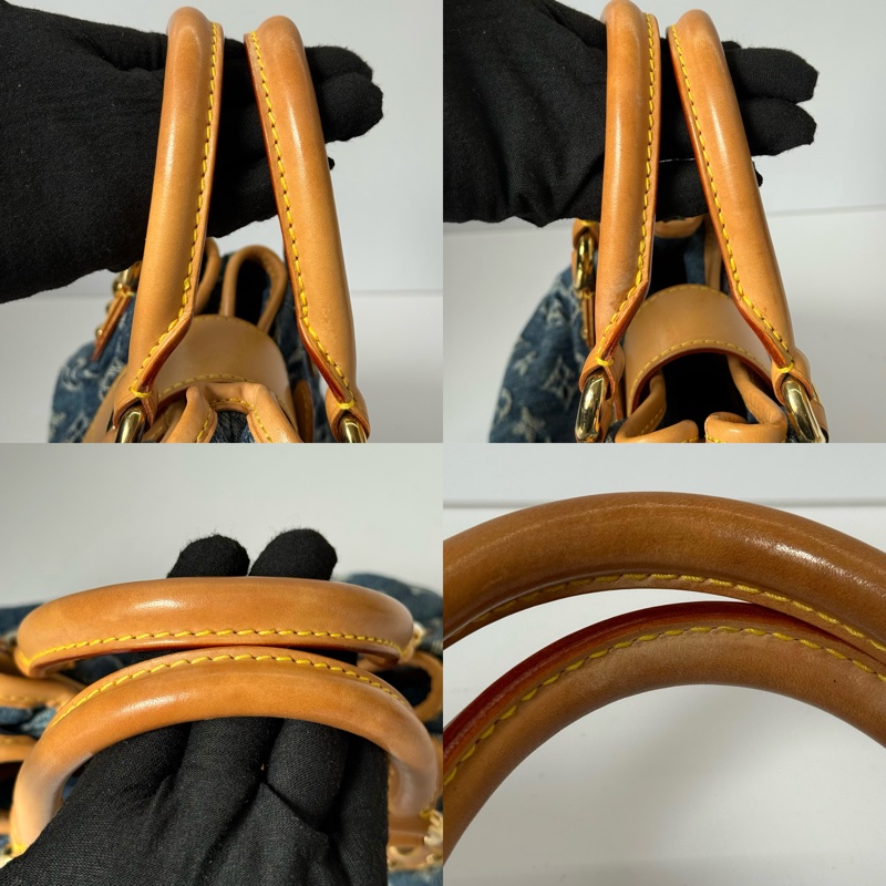 LOUIS VUITTON  路易威登 丹寧牛仔手提包元寶包 DENIM PLEATY M95020-4