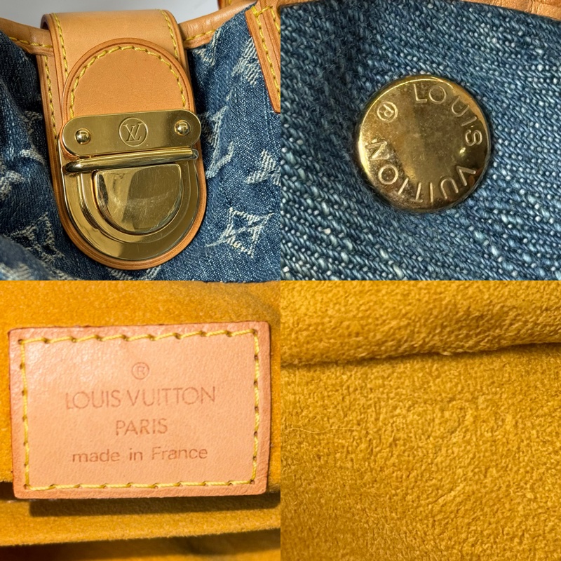 LOUIS VUITTON  路易威登 丹寧牛仔手提包元寶包 DENIM PLEATY M95020-6