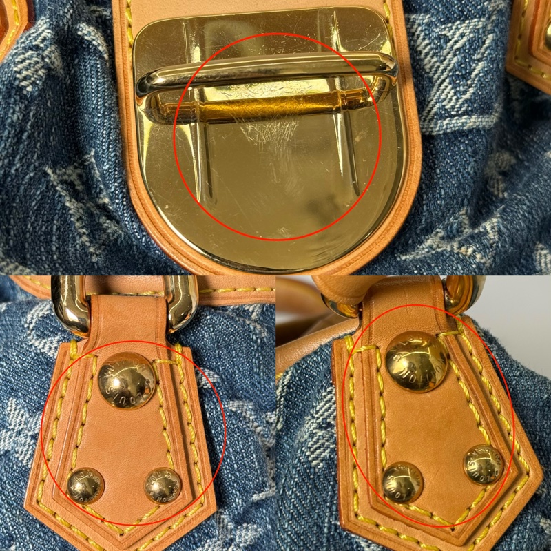LOUIS VUITTON  路易威登 丹寧牛仔手提包元寶包 DENIM PLEATY M95020-8