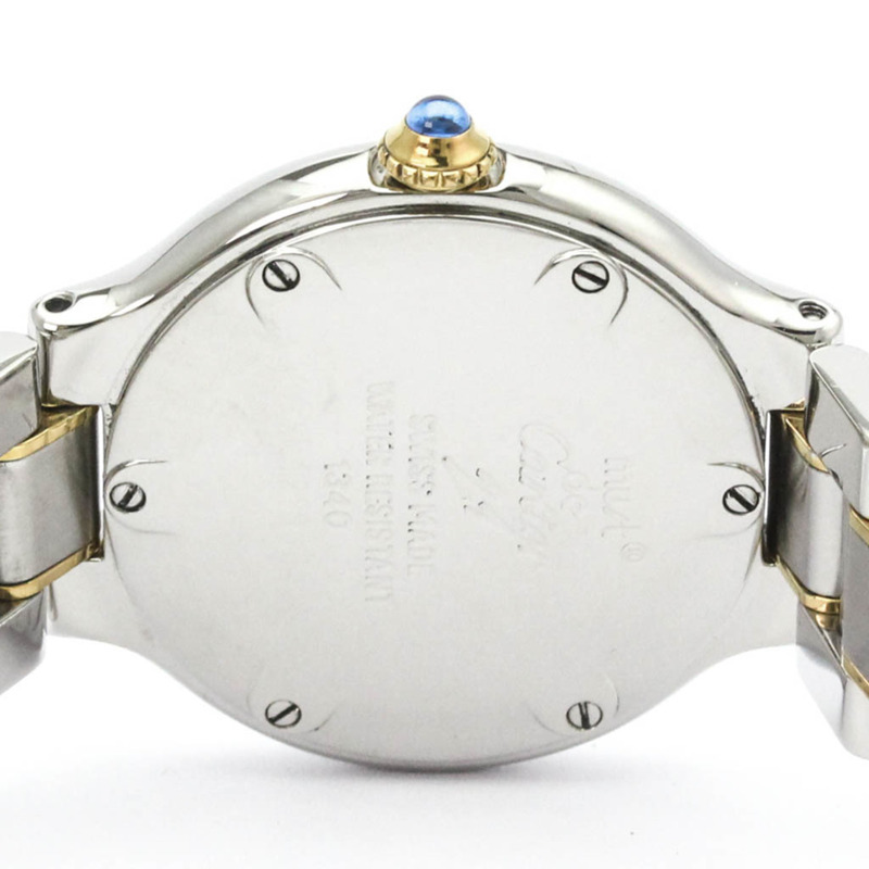 卡地亞 Must 21 鍍金精鋼石英女士腕錶 W10073R6 拋光-6