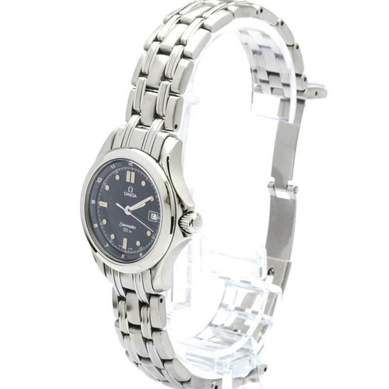 歐米茄海馬系列120公尺精鋼石英女錶 2581.80 拋光款-1