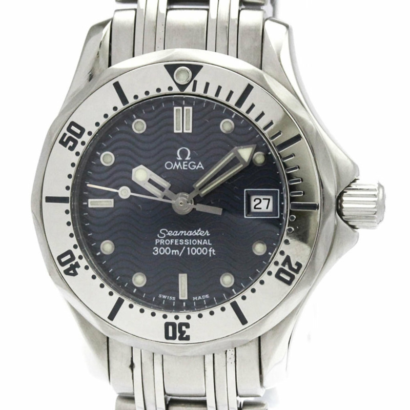 歐米茄海馬系列專業300公尺石英女錶 2582.80 拋光款-0