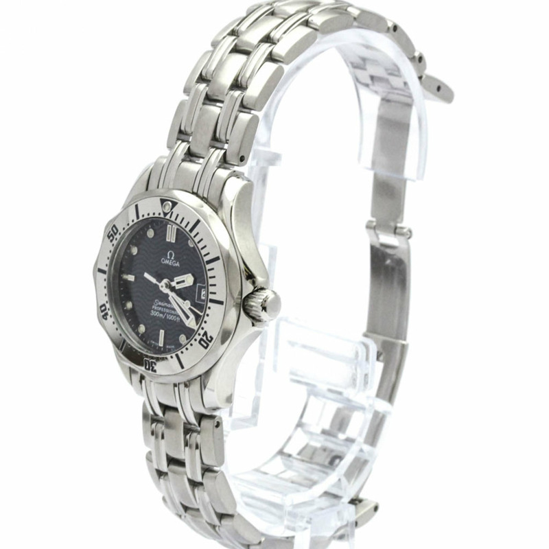 歐米茄海馬系列專業300公尺石英女錶 2582.80 拋光款-1