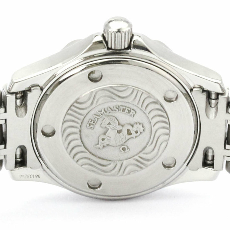 歐米茄海馬系列專業300公尺石英女錶 2582.80 拋光款-5