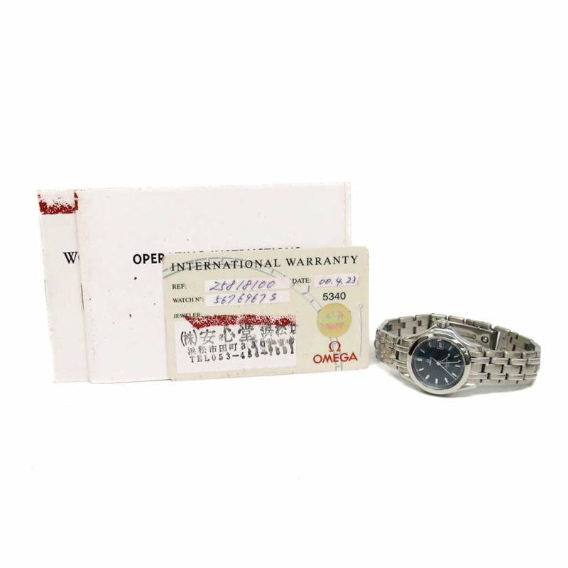 歐米茄海馬系列120公尺精鋼石英女錶 2581.81 拋光款-5