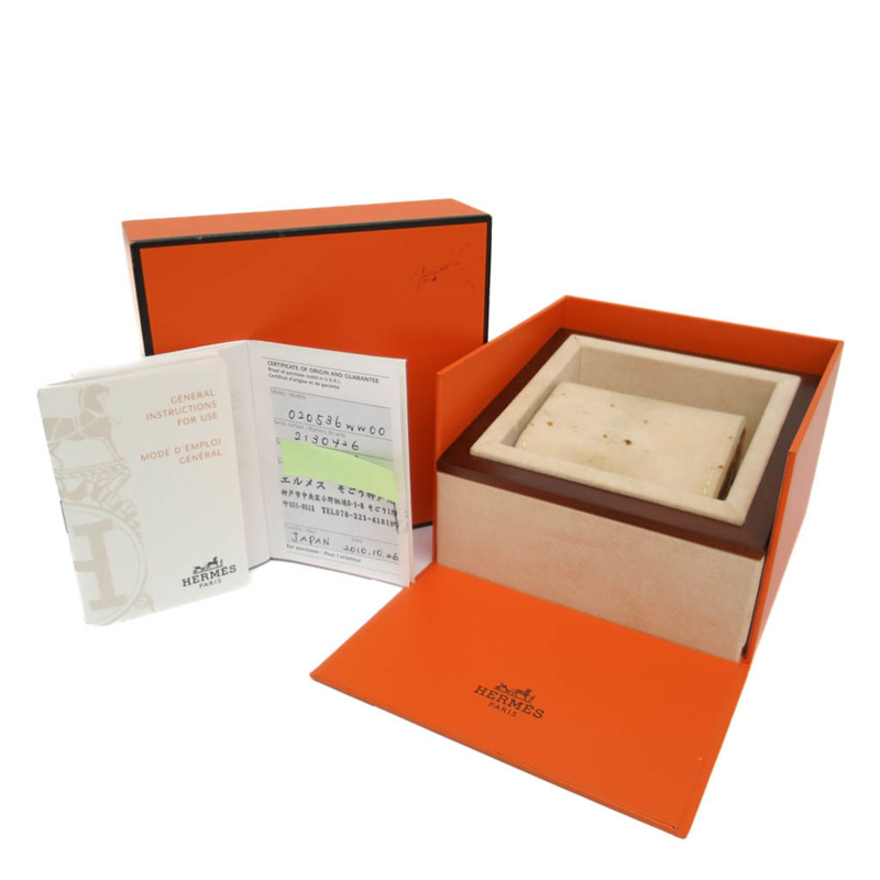 愛馬仕 Arceau 精鋼皮革自動男士腕錶 AR4.810 拋光-5