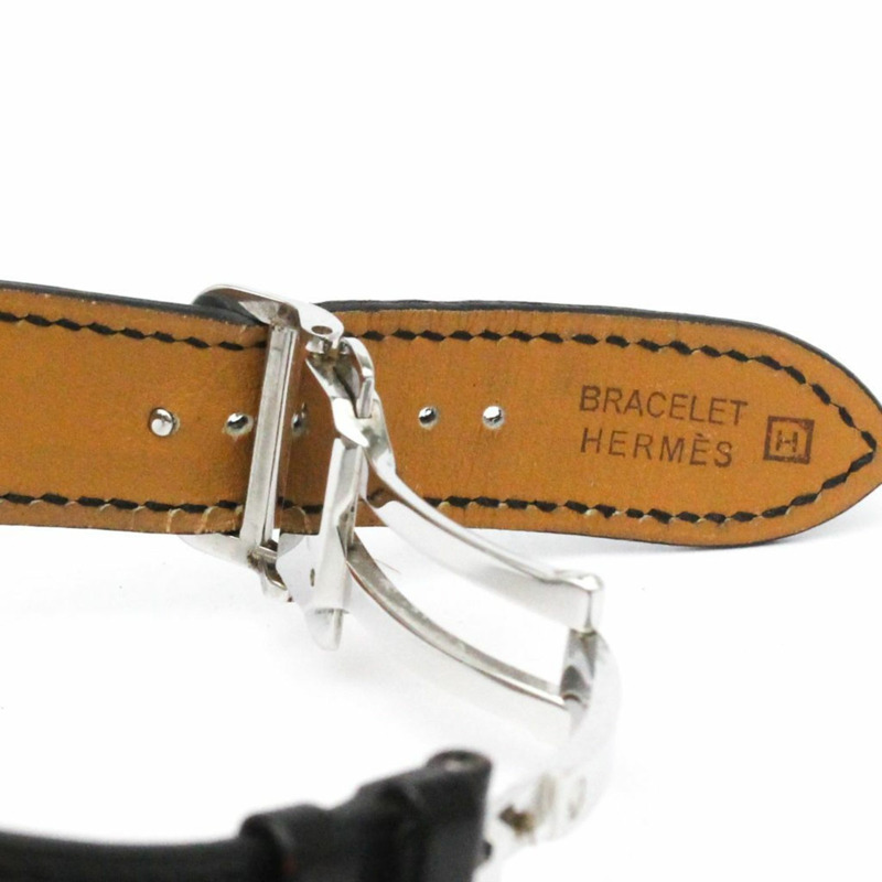 愛馬仕 Arceau 精鋼皮革自動男士腕錶 AR4.810 拋光-7