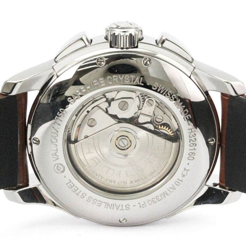 漢密爾頓爵士系列自動計時碼錶鋼製自動男士腕錶 H32616533 拋光-5