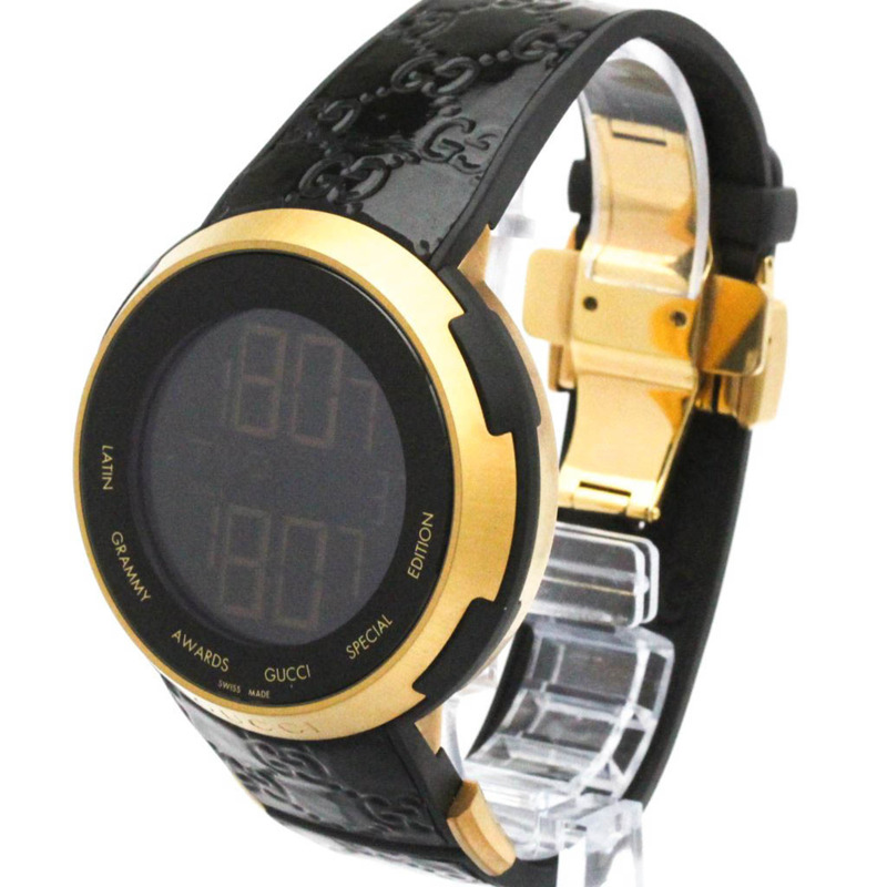 GUCCI I-Gucci 拉丁葛萊美特別版鍍金腕錶 YA114102-1