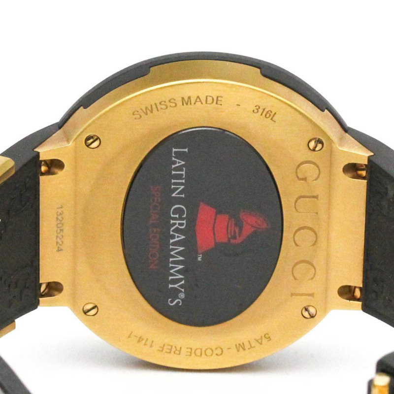 GUCCI I-Gucci 拉丁葛萊美特別版鍍金腕錶 YA114102-6