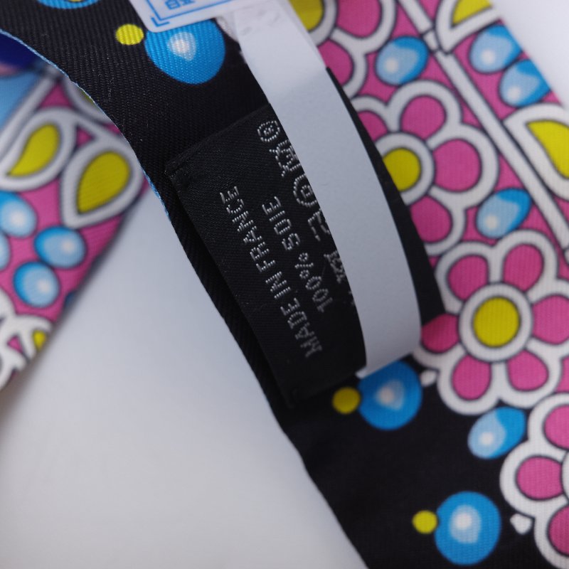 Hermès 愛馬仕 Parures des Maharajas馬哈拉賈的珠寶 天藍色系真絲 Twilly 長絲巾-10