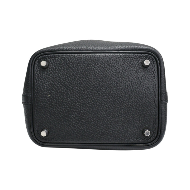 經典黑色 Taurillon牛皮 Picotin Lock 18 手提包 U刻 銀釦【HERMES 愛馬仕】 H056289CC-3