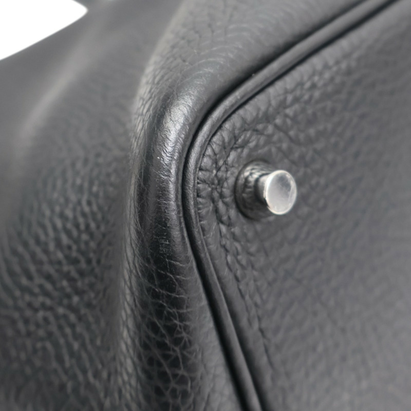 經典黑色 Taurillon牛皮 Picotin Lock 18 手提包 U刻 銀釦【HERMES 愛馬仕】 H056289CC-10