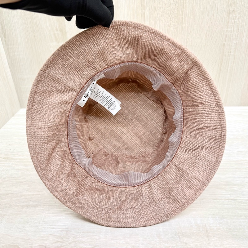 DIOR玫瑰粉刺繡漁夫帽-5