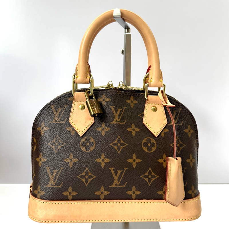 LOUIS VUITTON 路易威登 老花手提肩背包 貝殼包 艾瑪包 MONOGRAM ALMA BB 2WAY M53152-0