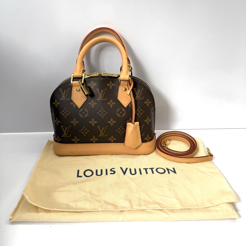 LOUIS VUITTON 路易威登 老花手提肩背包 貝殼包 艾瑪包 MONOGRAM ALMA BB 2WAY M53152-2