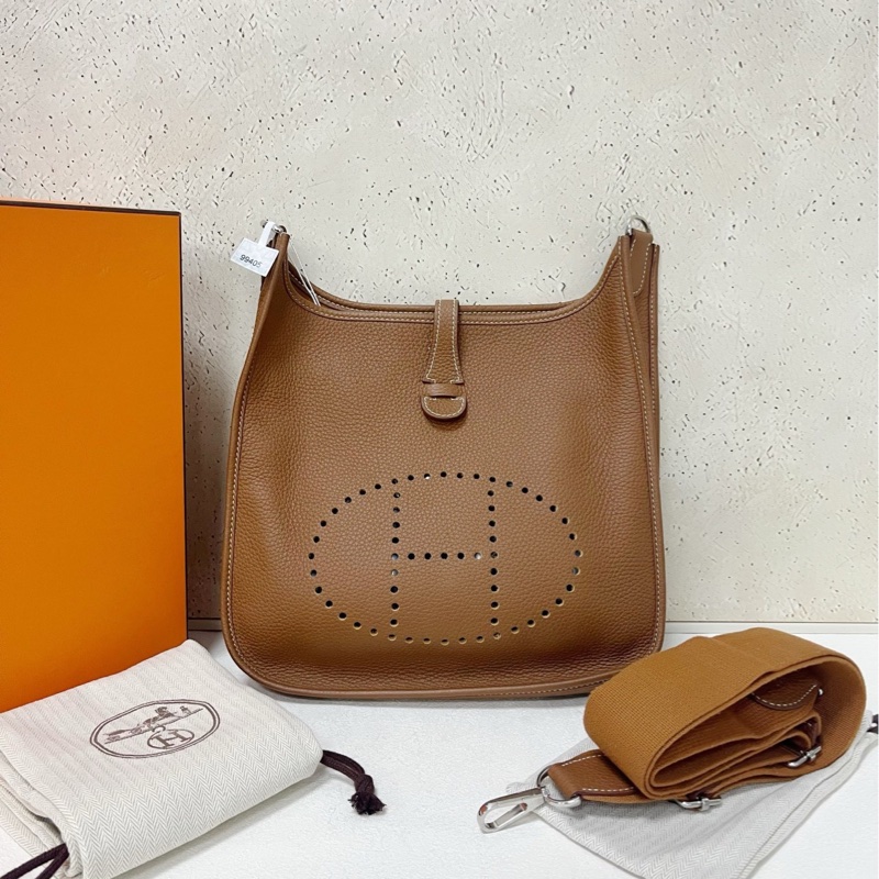 Hermes Evelyne 29 金棕銀扣-1