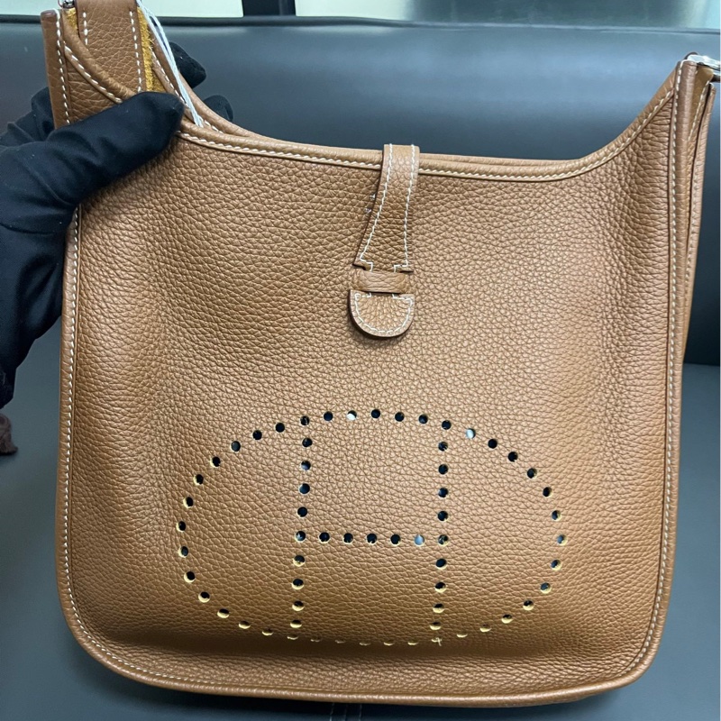 Hermes Evelyne 29 金棕銀扣-3