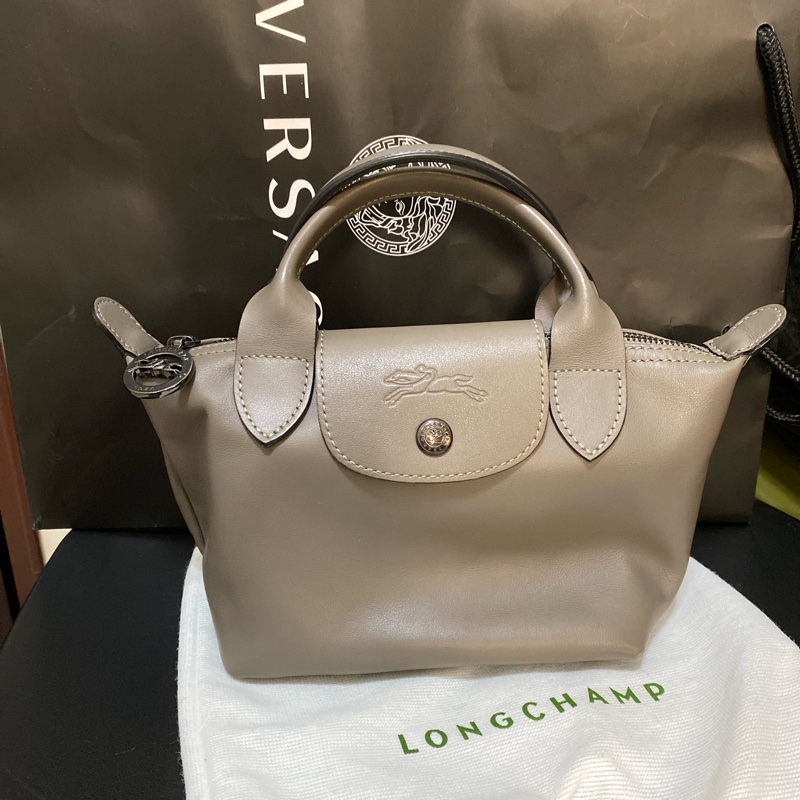 longchamp 牛皮mini餃子包-5