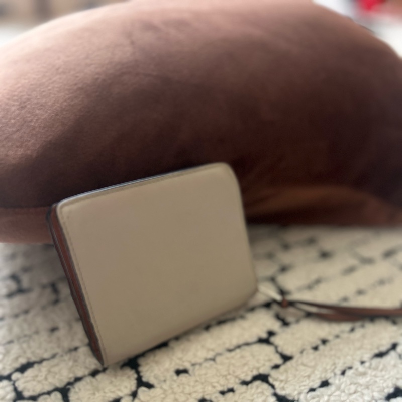 Loewe奶杏拉鍊短夾-7