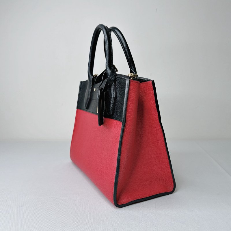 LV City Steamer黑紅手提斜背包-2