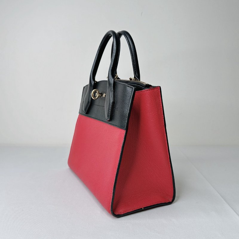 LV City Steamer黑紅手提斜背包-4