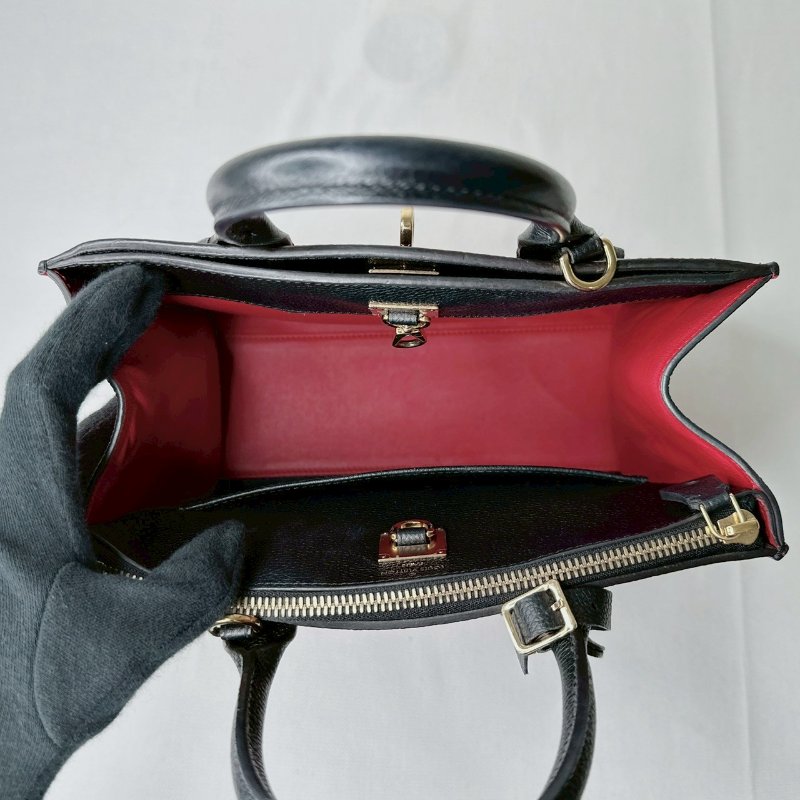 LV City Steamer黑紅手提斜背包-6