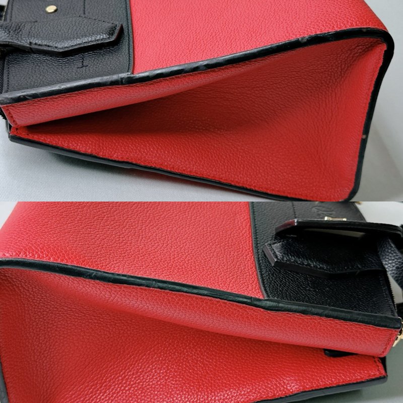 LV City Steamer黑紅手提斜背包-9