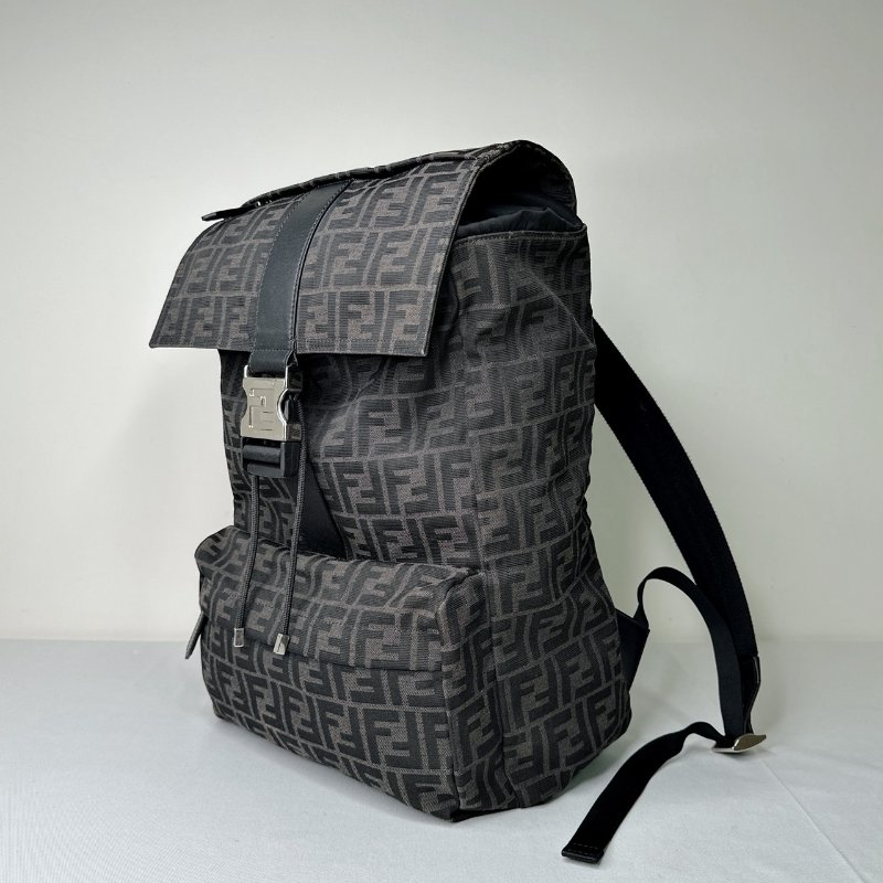 FENDI FF棕色老花後背包-2