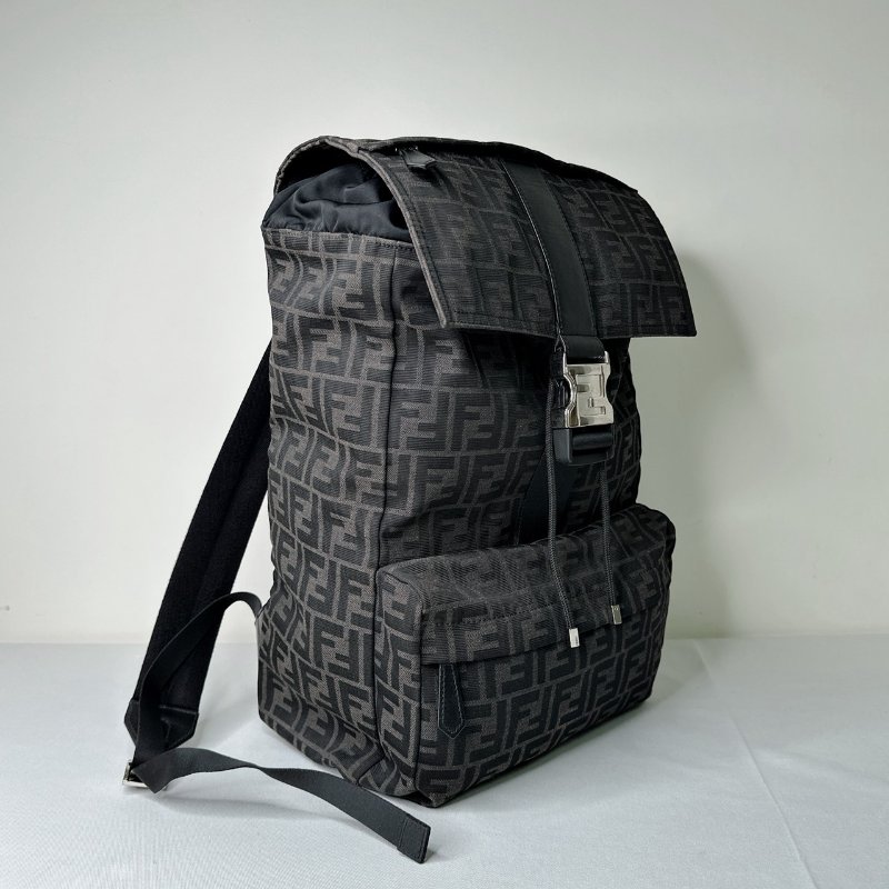 FENDI FF棕色老花後背包-3