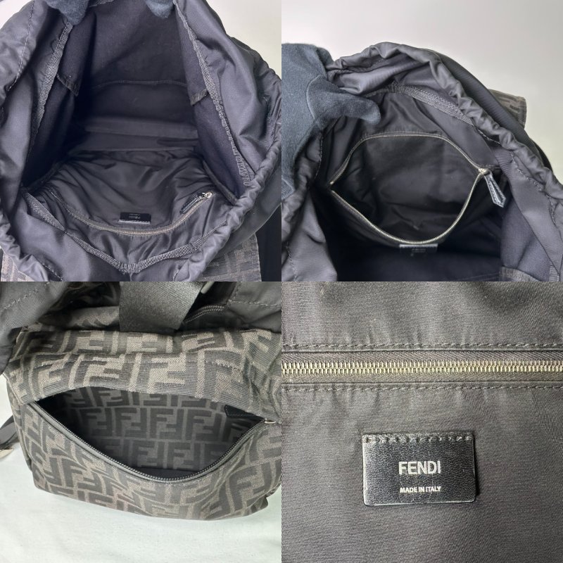 FENDI FF棕色老花後背包-5